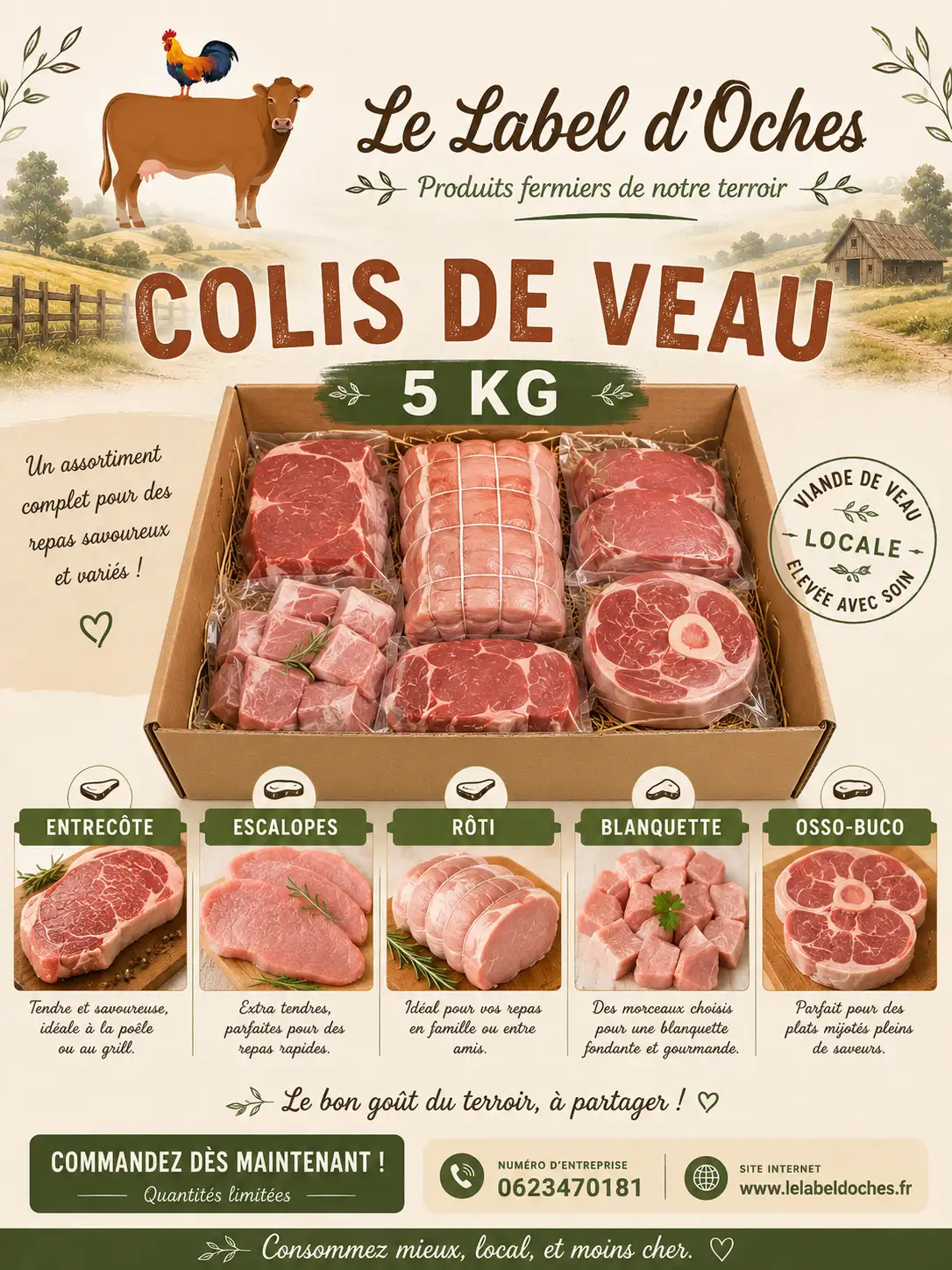 RÉSERVATION  22 SEPTEMBRE - Colis 5kg veau